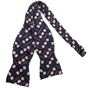 Robert Talbott Bow Tie Baseball And Bats, Self Adjusting